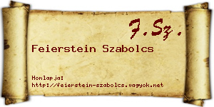 Feierstein Szabolcs névjegykártya